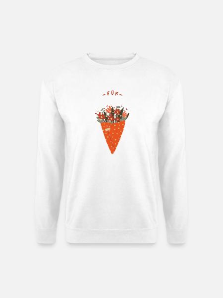 Blumenstrauß – Herzlicher Gruß - Unisex Pullover - Weiß