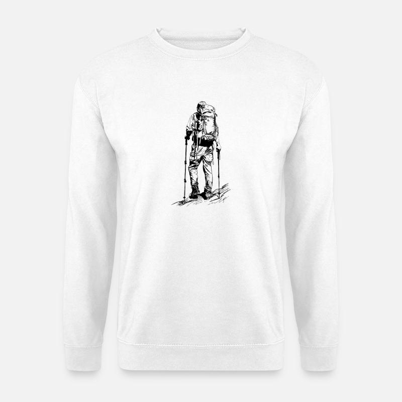 Wanderer Wandern Wanderdesign - Unisex Pullover - Weiß