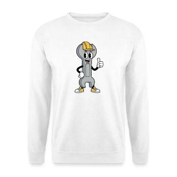 Clé de dessin animé Mécanique de bande dessinée - Sweat-shirt Unisexe - blanc - Devant