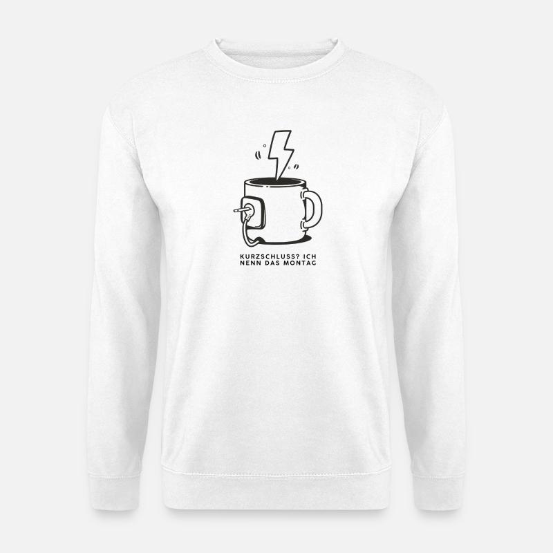 Elektriker-Kaffeetasse Design - Unisex Pullover - Weiß