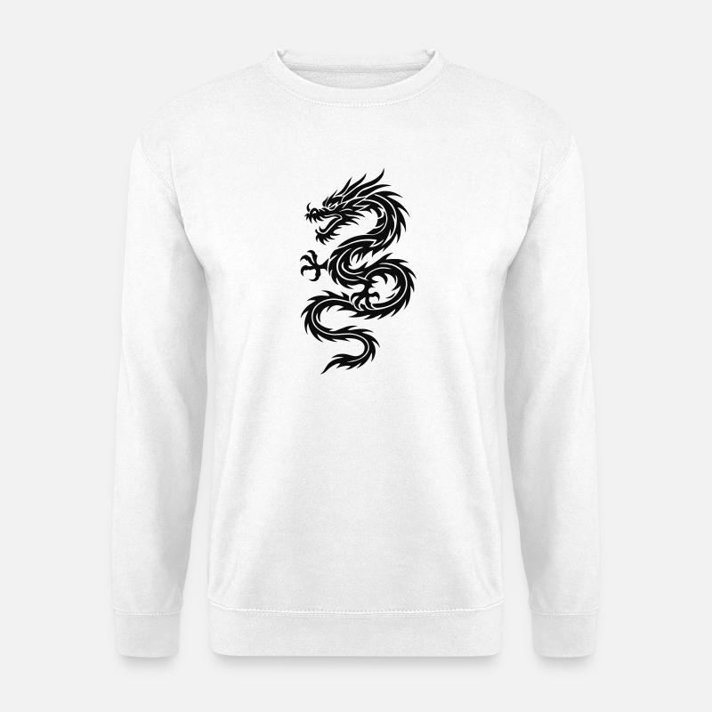 Drache Dragon - Unisex Pullover - Weiß