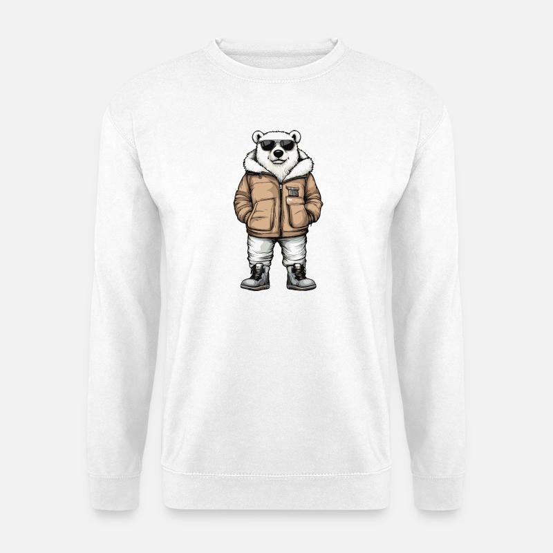 Eisbär Cool Winter - Unisex Pullover - Weiß