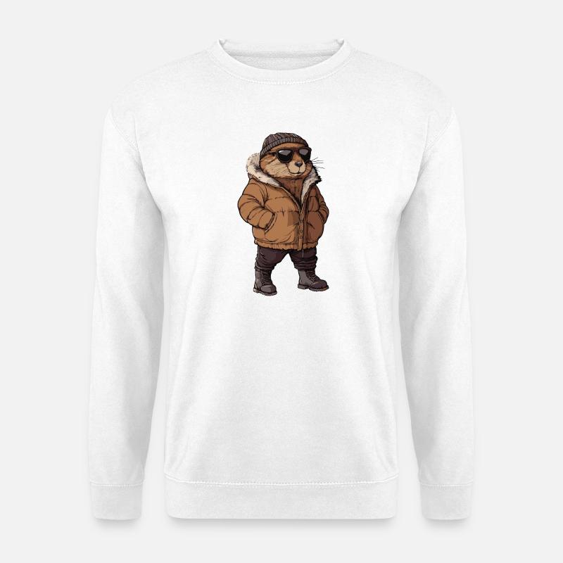 Beaver Cool Winter - Unisex Sweatshirt - white