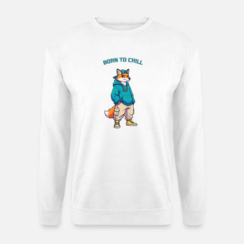 Lässiger Fuchs  - Unisex Pullover - Weiß