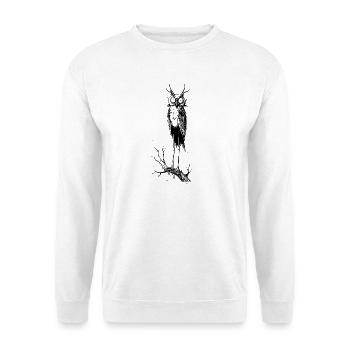 Gothic-Eule - Unisex Pullover - Weiß - Vorne