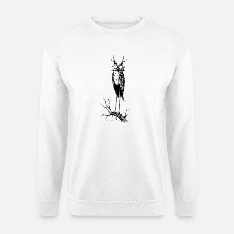 Gothic-Eule - Unisex Pullover - Weiß