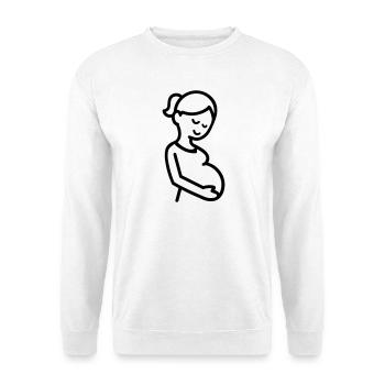 Schwangere - Unisex Pullover - Weiß - Vorne