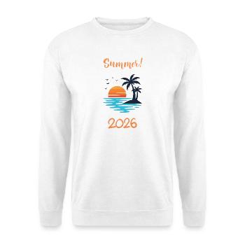 Summer 2026 Sonnenuntergang Strand Urlaub Shirt - Unisex Pullover - Weiß - Vorne