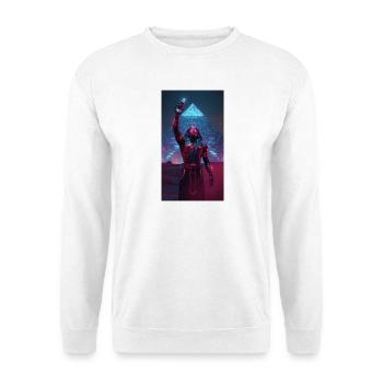Pharaoh in neon light - Unisex Sweatshirt - white - Front
