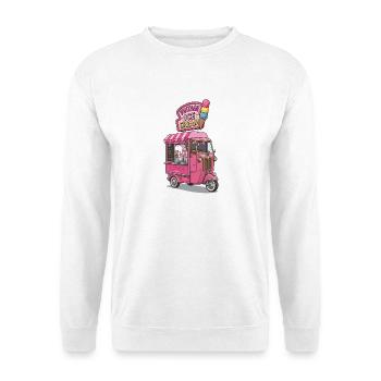 Vintage-Pink-Gelato-Truck - Unisex Pullover - Weiß - Vorne