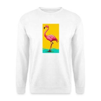 Flamingo - Unisex Pullover - Weiß - Vorne