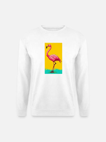 Flamant - Sweat-shirt Unisexe - blanc