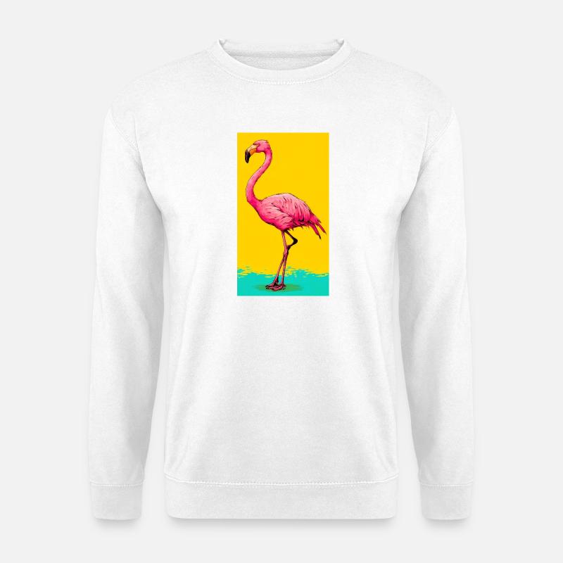 Flamant - Sweat-shirt Unisexe - blanc