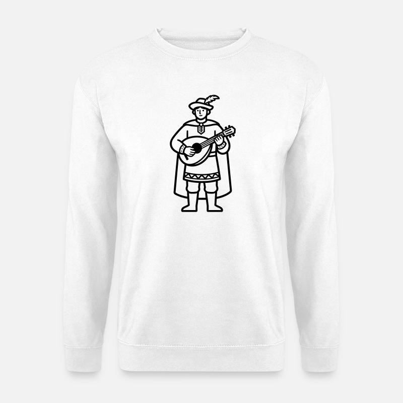 Mittelalterlicher Bard - Unisex Pullover - Weiß