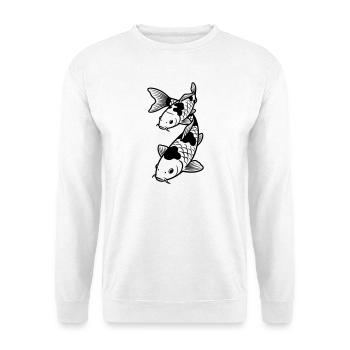 carpe koi - Sweat-shirt Unisexe - blanc - Devant