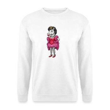 Regal Mare Diva in Pink Feathers - Unisex Sweatshirt - white - Front