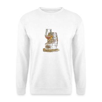 Whisky Kenner, Zeit in Gold gegossen, Vintage - Unisex Pullover - Weiß - Vorne