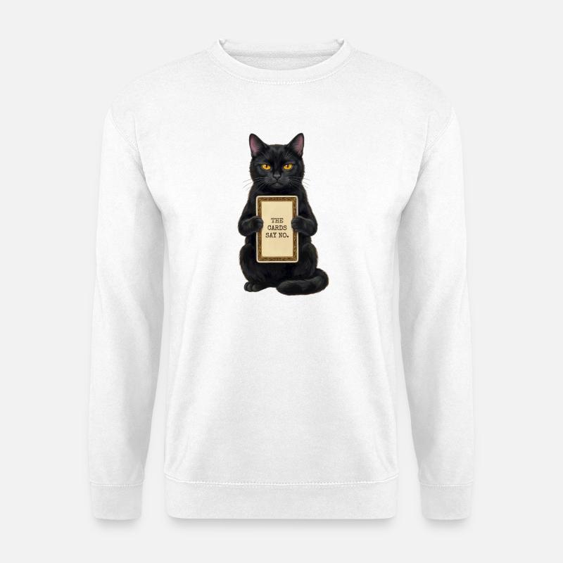 Die Karten sagen, keine Katze - Unisex Pullover - Weiß