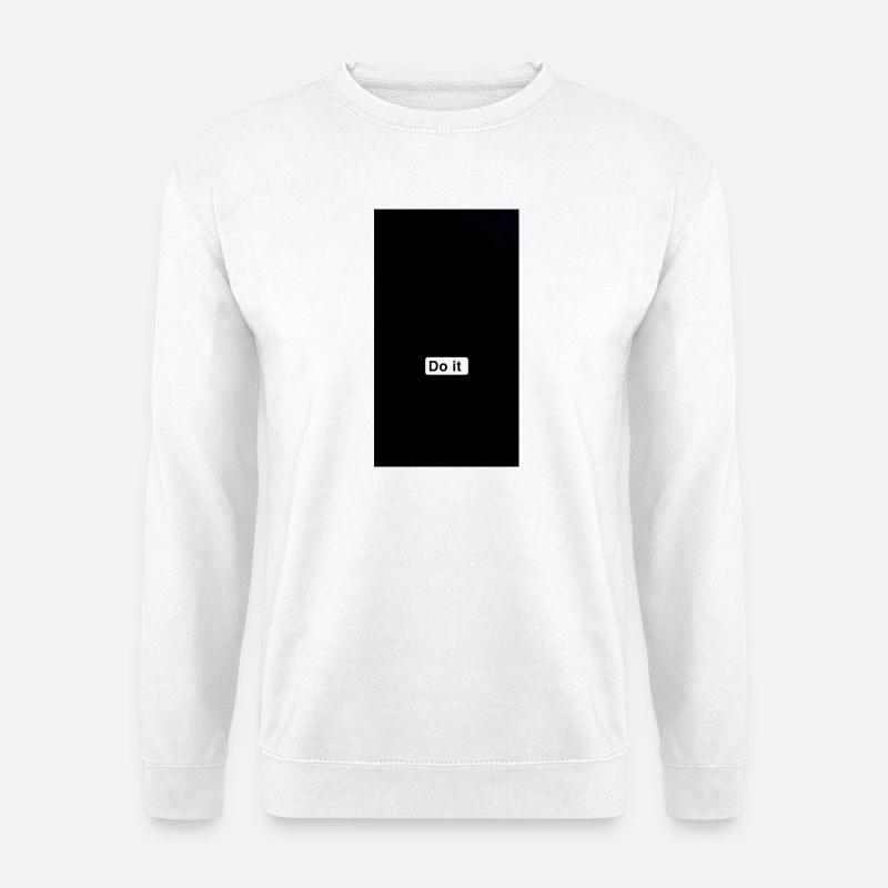 Faites-le en noir minimal - Sweat-shirt Unisexe - blanc