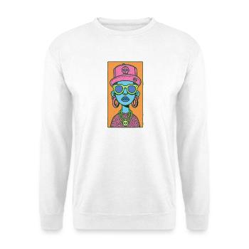 Hip Hop Face #6 - Unisex Pullover - Weiß - Vorne