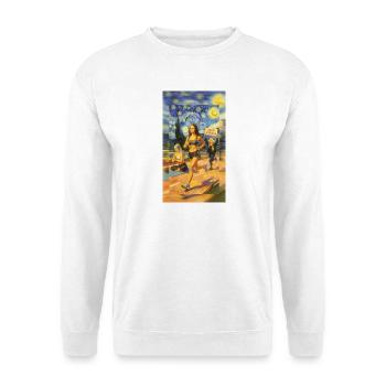Running, Art, Fitness – Mashup Parody - Unisex Sweatshirt - white - Front