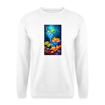 Blue cocktails and summer nachos - Unisex Sweatshirt - white - Front