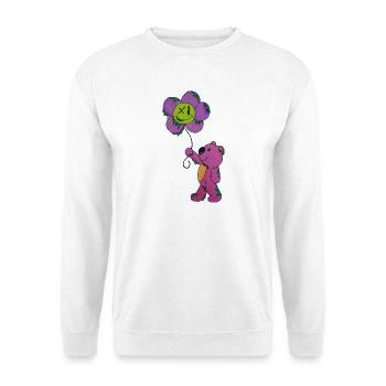 Pink Blütenfreund Panda - Unisex Pullover - Weiß - Vorne