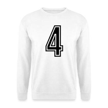 4 Number symbol - Unisex Sweatshirt - white - Front