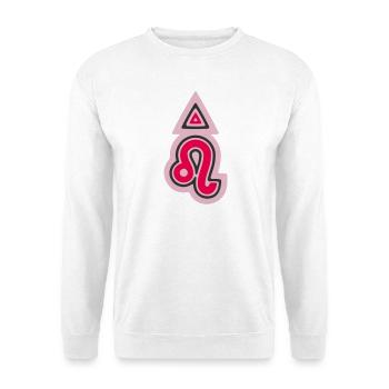Lion et Feu tribaux du zodiaque - Sweat-shirt Unisexe - blanc - Devant