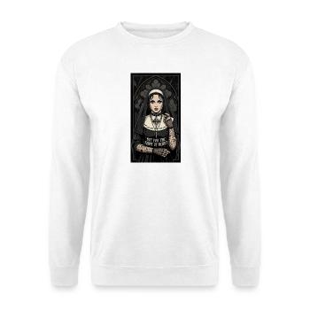 Gothic Nonne Tattoo Kollektion - Unisex Pullover - Weiß - Vorne