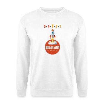 5-4-T-2-1 Abschuss: Down-Syndrom-Einsicht - Unisex Pullover - Weiß - Vorne - Alina (178cm) & Michal (187cm)