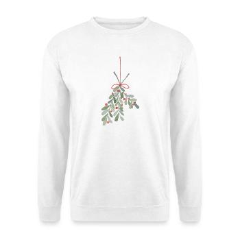 Mistelzweig - Unisex Pullover - Weiß - Vorne - Alina (178cm) & Michal (187cm)