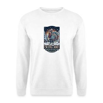 Thanksgiving Survivor - Winter Turkey - Unisex Pullover - Weiß - Vorne - Alina (178cm) & Michal (187cm)
