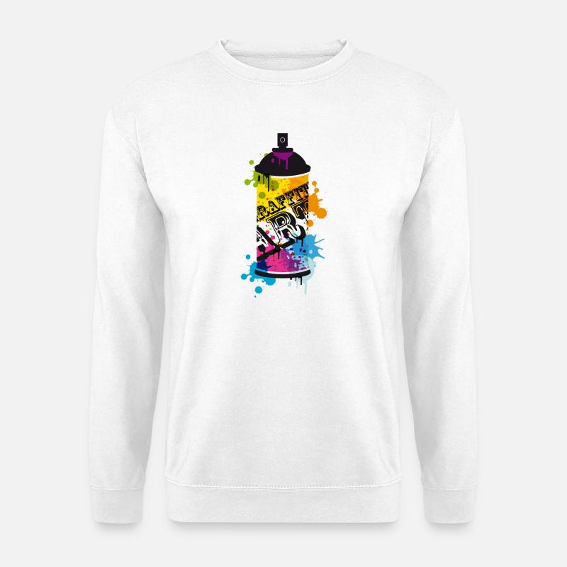 Spraydosen Graffiti - Unisex Pullover - Weiß