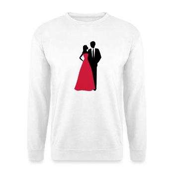 Couples de mariage, jeune mariée, marié - Sweat-shirt Unisexe - blanc - Devant