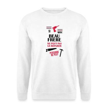 Belle Beau-Frère / Belle-Sœur / Beau Frere / Belle - Sweat-shirt Unisexe - blanc - Devant