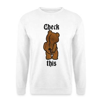 Lustige Bär - Unisex Pullover - Weiß - Vorne