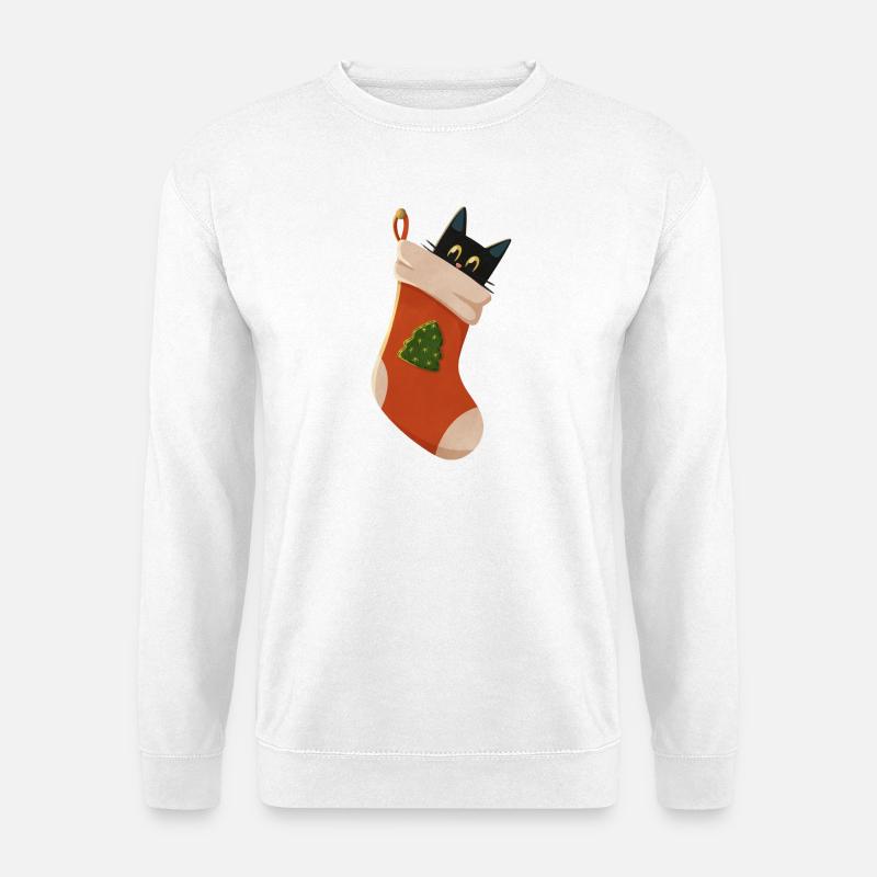Katze in Stiefel - Unisex Pullover - Weiß