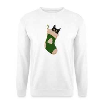 Cat in green boot - Unisex Sweatshirt - white - Front