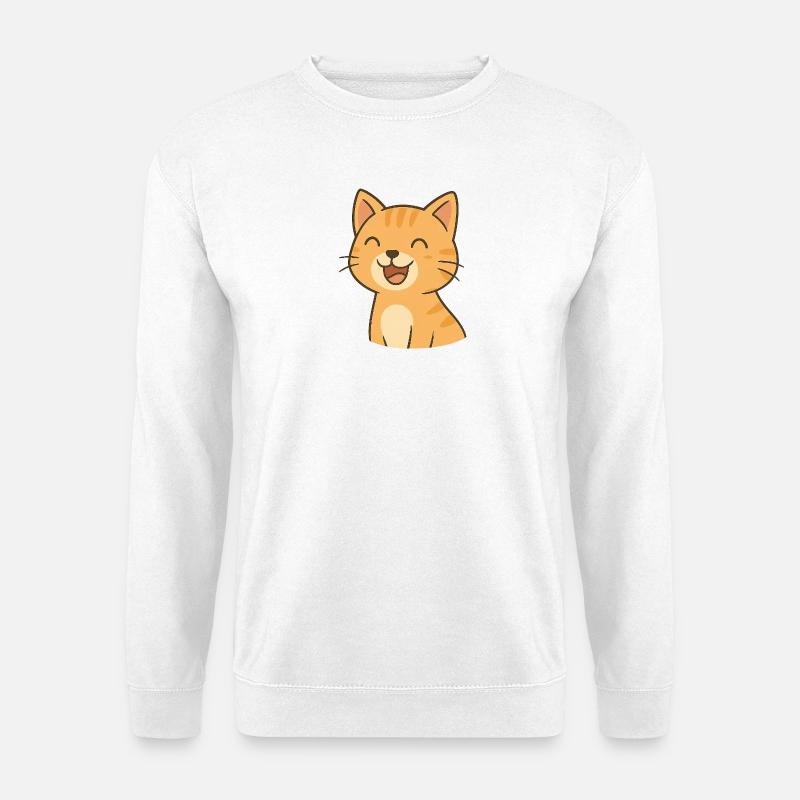 Lachende_Katze - Unisex Pullover - Weiß