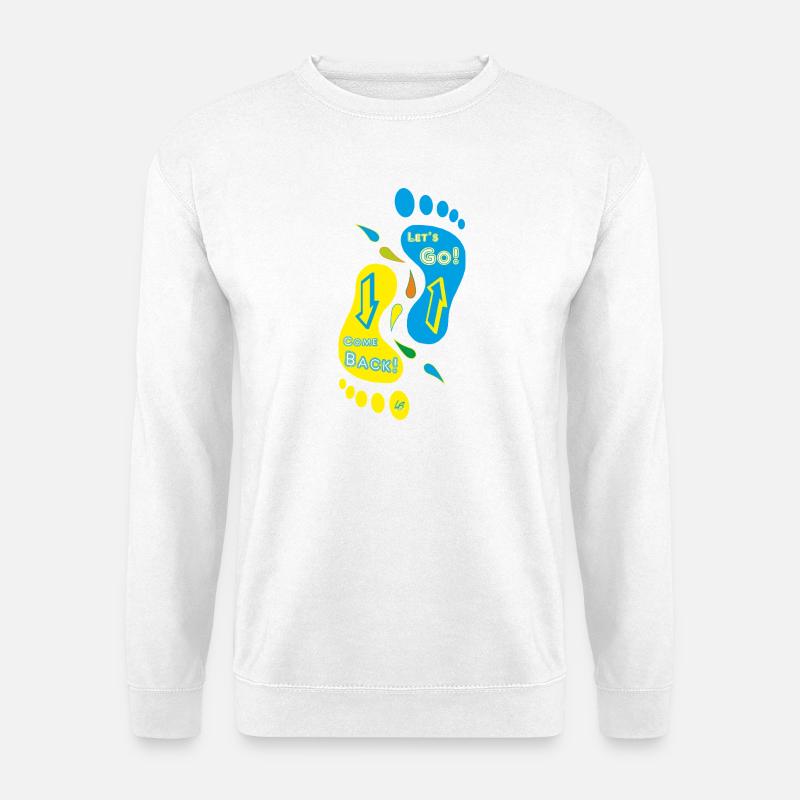 Feet_Come Back_Let geht's! - Unisex Pullover - Weiß