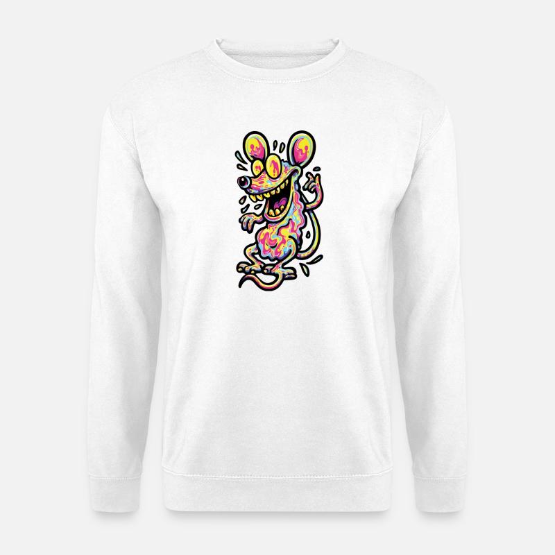 Maus Bunt Graffiti - Unisex Pullover - Weiß