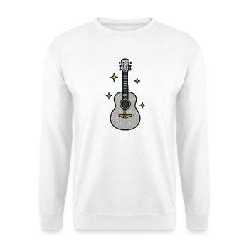 Glitzernde Gitarre fürs Musikerherz - Unisex Pullover - Weiß - Vorne