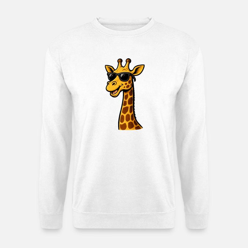 Giraffe with sunglasses - Unisex Sweatshirt - white
