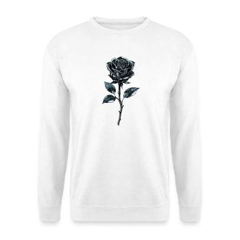 Metallische Blaue Rose - Unisex Pullover - Weiß - Vorne