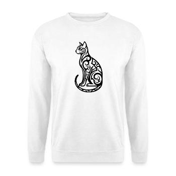 Cool Cat - Design minimaliste pour chat - Sweat-shirt Unisexe - blanc - Devant