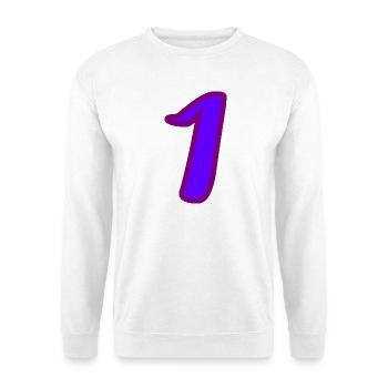 1. 1 Jahr. 1. JUBILÄUM. 1-JÄHRIGES JUBILÄUM - Unisex Pullover - Weiß - Vorne