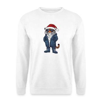 Noël Tigre Hiver - Sweat-shirt Unisexe - blanc - Devant
