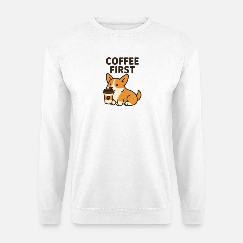 Cartoon-Hund - Unisex Pullover - Weiß