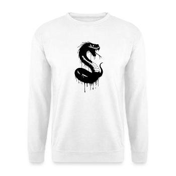 Serpent noir avec de l’encre qui goutte - Sweat-shirt Unisexe - blanc - Devant